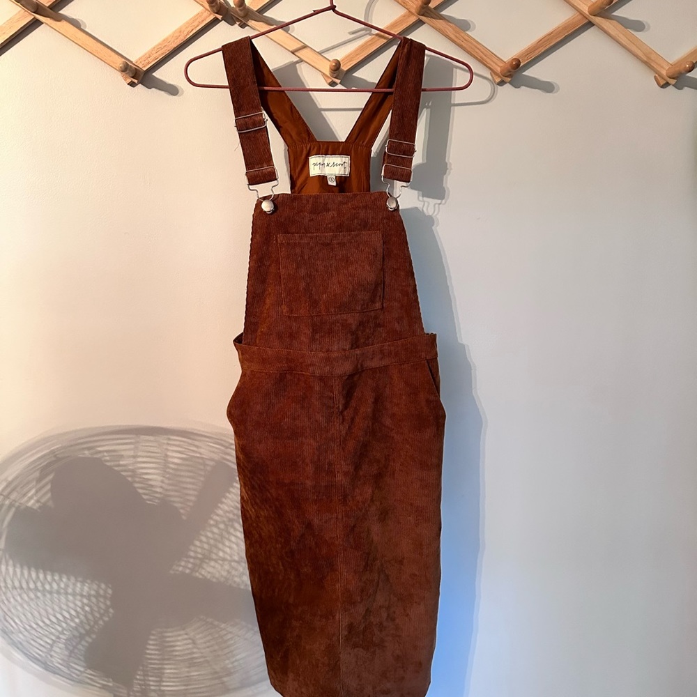 Corduroy overall dress